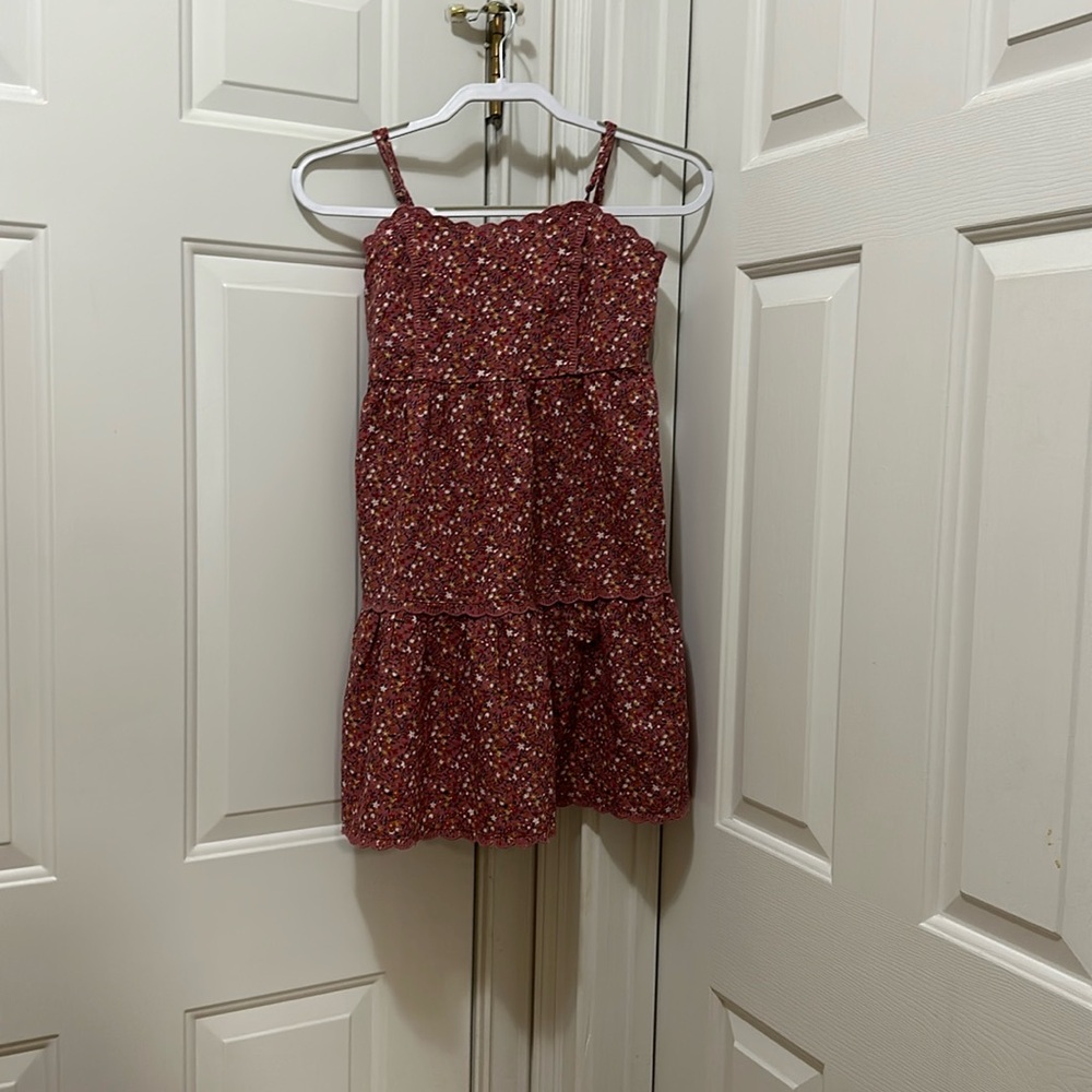 Aeropostale Red and White Ruffled Sundress